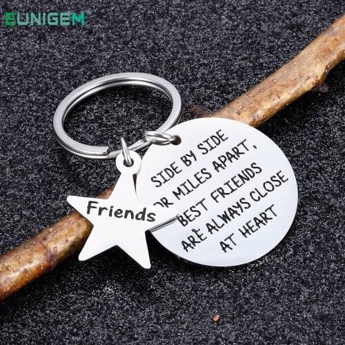 Best Friend Keychain Gifts Friendship Gifts for Her Teens Girls BFF Sisters Birthday Graduation Thanksgiving Key Ring Pendant