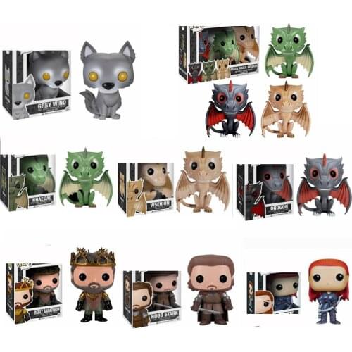 FUNKO POP NEW Game of Thrones JON SNOW DAENERYS GREY WIND RENLY YGRITTE ROBB STARK Figure Toys Collection model toy gift