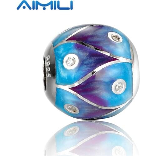 New Free Shipping Authentic 925 Sterling Silver Crystal Beads Fit European Charm Bracelet For Jewelry Making AMLD011H20