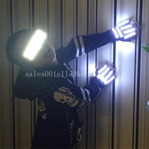 New Design LED Luminous Flashing Gloves Led Illuminate Party Glasses Stage Props For Children Birthday Gift
