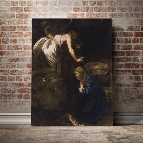 The Annunciation Caravaggio Painting Canvas poster wall Art decor Living room Bedroom Study Home Decoration Prints