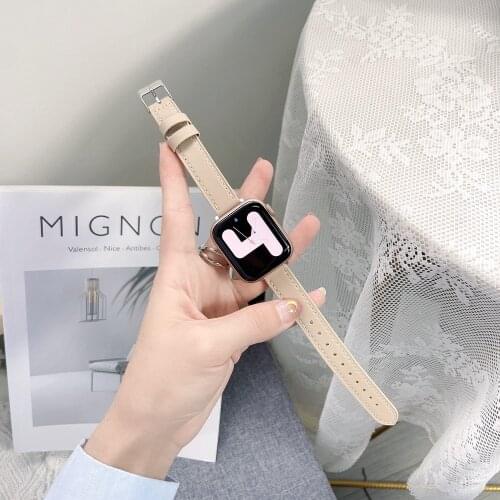 Well-made strap for iwatch 6 se/5/4/3/2/1 for Apple watch band genuine leather loop 38mm 40mm 44mm 40mm wrist band