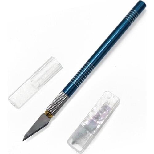 Scalpel Engraving Hobby Knives Metal Handle +5 Pcs Blades Laptop PCB Mobile Phone Repair DIY Hand Tools
