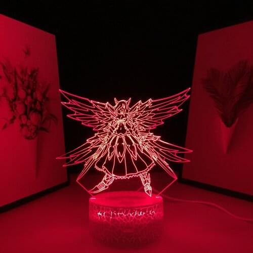 Fairy Tail Erza Scarlet for Bedroom Decor Night Light Child Birthday Gift Manga Fairy Tail Room Bedside Light 3D LED Lamp Anime