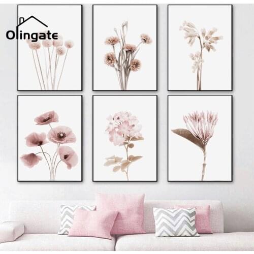 Modern Botanical Flowers Plant Canvas Poster Nordic Plants Gallery Wall Art One Piece Wall Picture Home Decor for Living Room