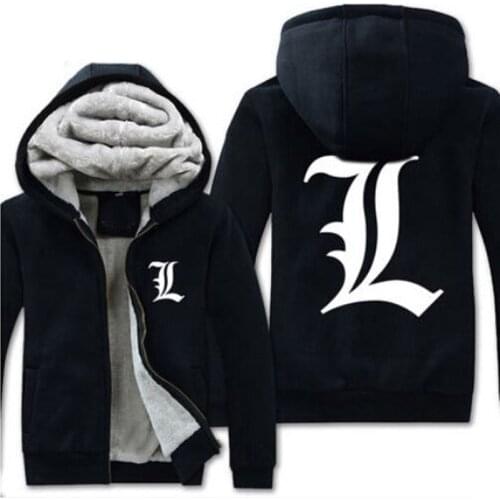 New winter Death Note hoodie Fashion Anime hooded Coat Men Women Thicken Sweatshirt