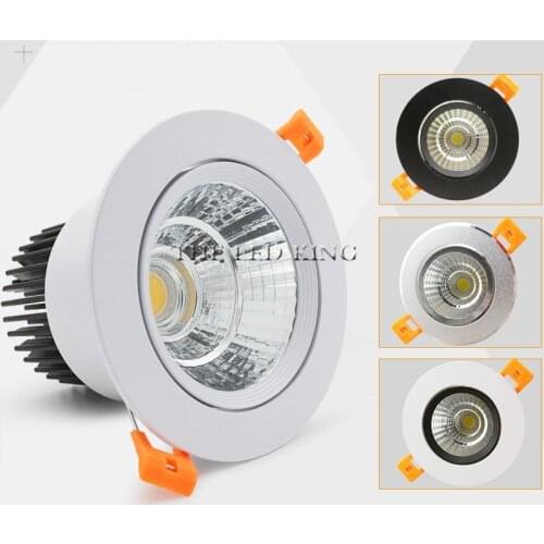 Recessed Dimmable Led Downlight White Black Led Ceiling Lamp 5W 9W 12W 15W 220V 110V LED Spot light Lighting Living Room Bedroom