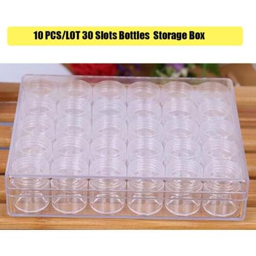 10pcs 30Grids Diamond Embroidery Storage Box Medicine Diamond Painting Accessory Tools jewelry Box Case Organizer storage box