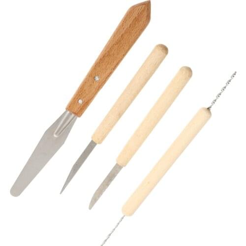1 Set /4pcs DIY Pottery Carving Tool Professional DIY Cutter Set Pottery Craft Supplies