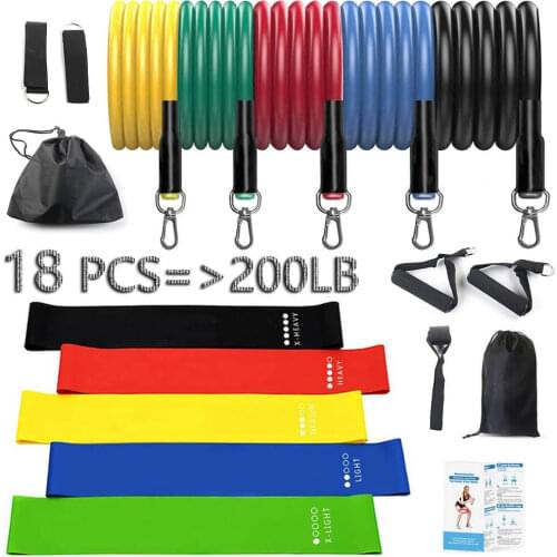 11Pcs Latex Resistance Band Crossfit Training Exercise Massage muscles Yoga Pull Rope Rubber Expander Elastic Home Fitness Ring