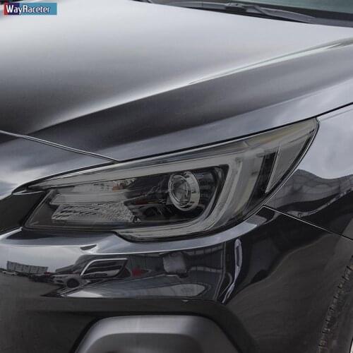 2 Pcs Car Headlight Protective Film Headlamp Golden Transparent Black TPU Sticker For Subaru Outback 2018 2019 2020 Accessories