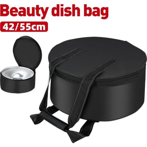 42/55cm Studio Silver Beauty Dish Bowens Mount + Honeycomb Grid + Diffuser Sock + Bag for DE300 SK300II SK400II QT600 DP600