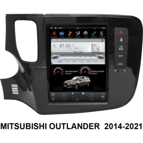 10.4 inch Car radio player head unit Tesla style Screen Android 9.0 Car GPS Navigation For MITSUBISHI OUTLANDER 2014-2021