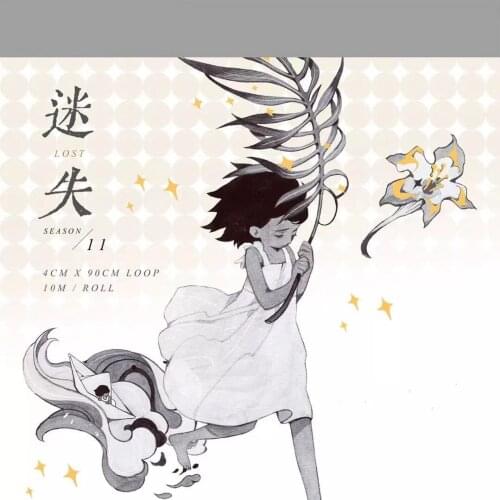 Lovely Lost Girl Washi Tape for Card Making Bullet Journal DIY Scrapbooking Decorative Sticker