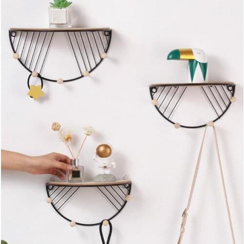 Wood Board Storage Rack Wall Hanging Living Room Decor Multipurpose Hook Stand Holder Organizer Wall-mounted Storage Racks