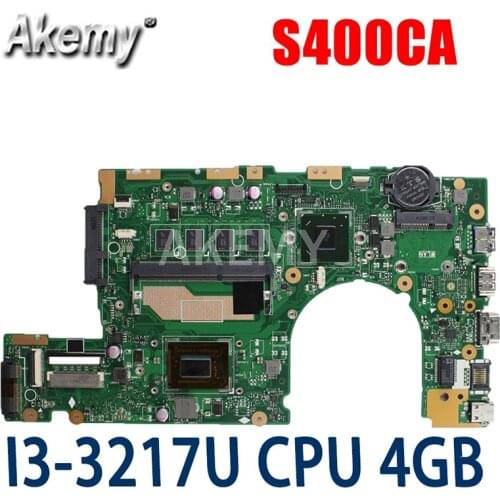 ERILLES S400CA For ASUS S400CA S500CA Laptop motherboard S400CA S500C S400C mainboard 4G/I3-3217U SR0N9 Free Board