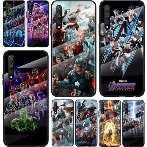 Cool Marvel Avengers For Honor 30 20 10 9X 8X Pro Plus Lite Tempered Glass Tempered Glass Hot New Shell Luxury Cover Phone Case