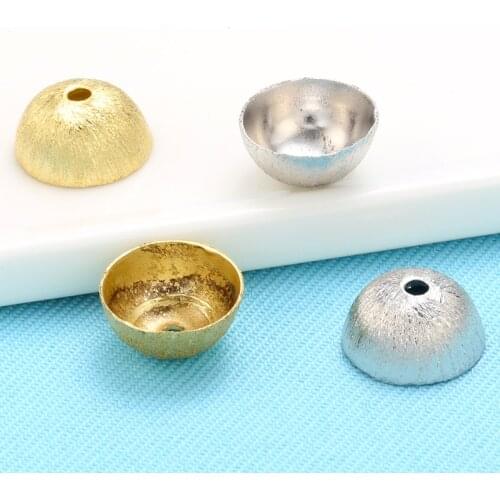 10 pcs Bead tassel caps rough Shinny Buckle Findings End tips DIY Findings for Jewelry Making Accessories