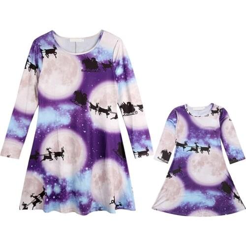 Menoea Mommy and Me Family Matching Outfits Dresses Cartoon Christmas Autumn Clothing Mother Girl Daughter Homewear Pajamas