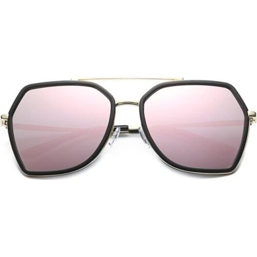 Fashion Sunglasses Women Brand Designer Small Frame Polygon Clear Lens Sunglasses Men Vintage Sun Glasses Hexagon Metal Frame
