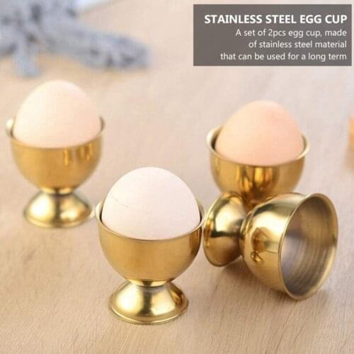 Egg Cups Set Stainless Steel Eggs Hard Boiled Eggs and Soft Tray Tool Holders Kitchen