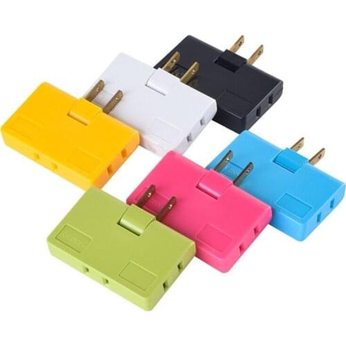 3 in 1 Extension Plug Adapter 2-prong Rotatable Socket Converter 2500W 10A US Plug Socket Indoor Wall Tap Power Outlet