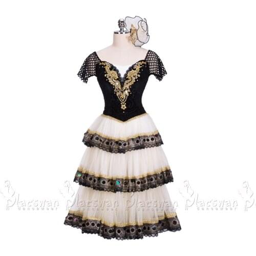 Paquita Ballet Costume Don Quixote Kitri Dress Black Spanish Dance Nutcracker Romantic Tutu BT728 Carmen Ballet Costume Mercedes