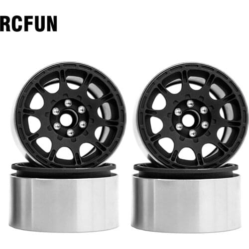 RC 4PCS 1/10 RC Rock Crawler Aluminum 2.2 Beadlock Wheel Rims for Axial SCX10 RR10 Wraith 90048 90018 TRX4 TRX-6
