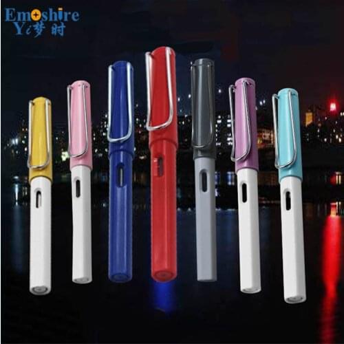 Promotion 2 pc/lot Plastic Commercial Fountain Pen Gift Brand Fountain Pen Ink For Students School Office Writing Supplies C354