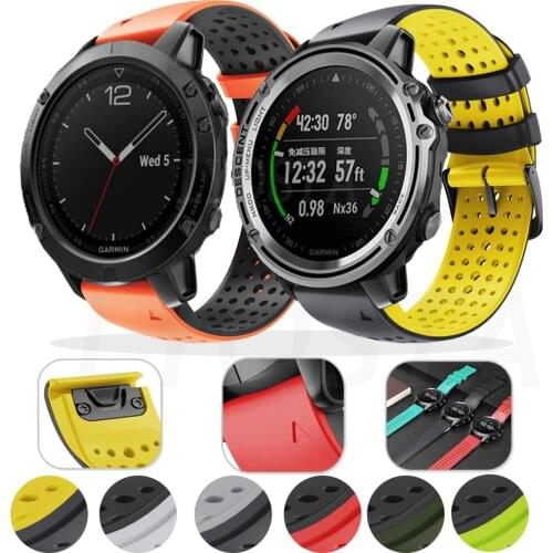 26mm 22mm Watchband For Fenix 6 6X Pro 5X 5 Plus 3 HR 935 Mk1 MK2 D2 Delta PX Soft Silicone Strap Quick Release Wristband Correa