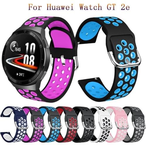 22mm Soft silicone Watchband strap For Huawei watch GT 2e Replacement Smart Accessories wriststrap For Huawei Watch GT1 GT2 46MM