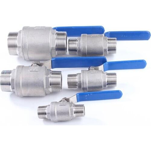 1/4" 3/8" 1/2" 3/4" 1" 2" BSPT Male Full Port Shut Off Ball Valve 304 Stainless Steel Water Gas Oil