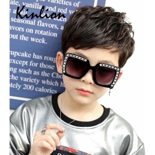 Diamond Square Child Sunglasses Boys Vintage Oversized Kids Sun Glasses Girls Fashion Beautiful Baby Infant Oculos Gafas De Sol