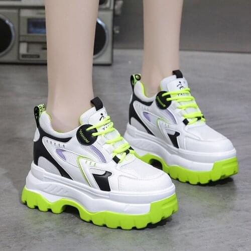 2021 Designer Chunky Sneakers Women Platform Shoes Fashion Breathable Height Increased Thick Bottom Ladies Trainers Basket Femme