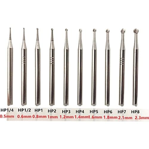 0.5 to 2.3mm Dental Carbide Burs Rotary Tool Tungsten Carbide Round Rotary Burrs Burr Rotary Dremel Tools Electric
