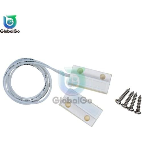 1 Pair MC-38 Wired Door Window Sensor Switch Magnetic Switch Normally Closed NC for Home Safy Wire Alarm System DC 100V