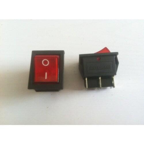 10pcs DPDT Red Indicator Light 6 Pin Rocker Switch