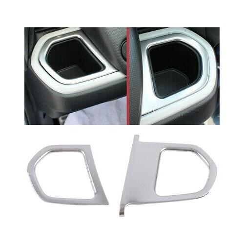 2* LHD Steel Matte Inner Side Air Outlet Vent Cover Trim For Honda Fit Jazz 2020