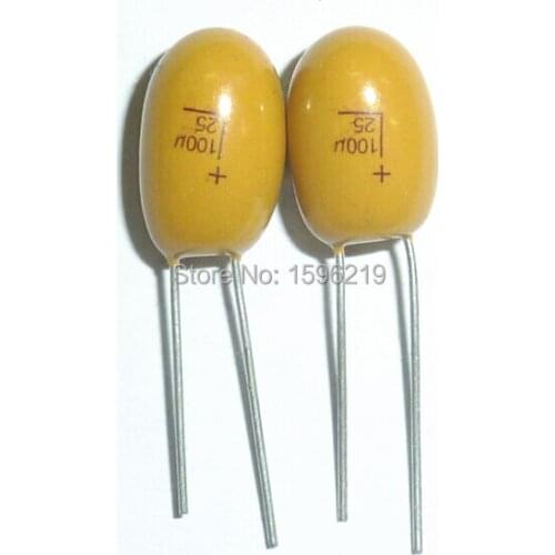 20pcs Tantalum capacitor 100uF 25V Brand New 25V100uF DIP Radial