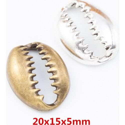 35 pieces of retro metal zinc alloy shell pendant for DIY handmade jewelry necklace making 7812