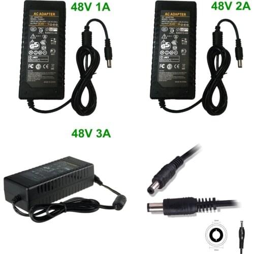 48V AC DC Adapter Charger 48V 1A 2A 3A 48W 48W 96W 144W LED POE Switching power supply