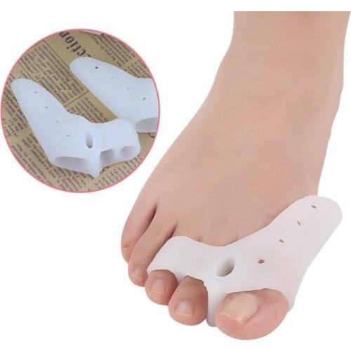 800Pairs/lot Big Toe Separator Protection Corrector Silicone Hallux Valgus 3 holes Thumb Toe Separator Corrector
