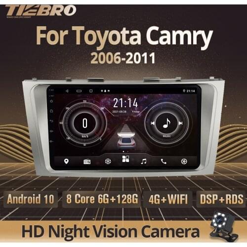 TIEBRO 2Din Android10.0 Car Radio For Toyota Camry 2006-2011 Stereo Receiver GPS Navigation Auto Radio Car Receiver NO 2DIN DVD