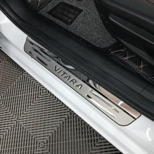 Car Accessories For Suzuki Vitara Door Sill Scuff Plate Stainless Steel Door Sills Pedal Car Styling Sticker 2017 2020 2019 2018