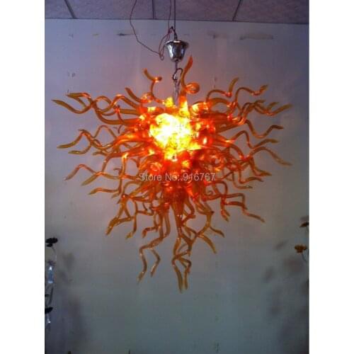 Free Shipping New Amber Art Glass Pendant Lights