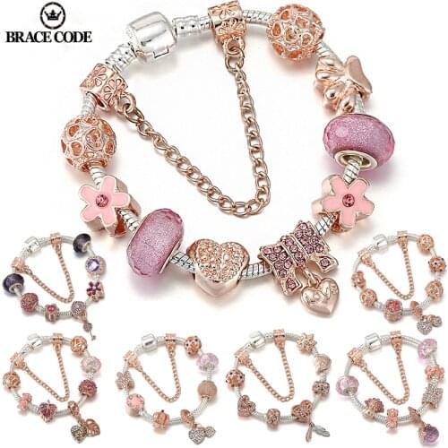 2021 Cross-border Style Love Bracelet, Bright Diamond-studded Rose Gold Bracelet, Female Decorative Bracelet,Gift for Girlfriend