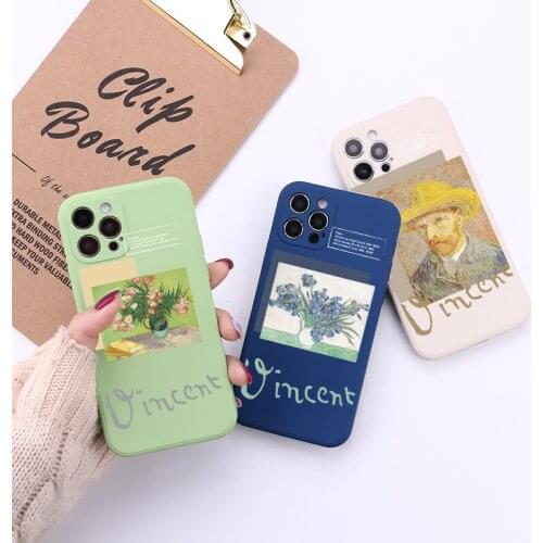 Van Gogh Paintings Phone Case for iPhone 11 12 Pro Max Mini X XR XS Max 7 8 Plus SE 2020 van Gogh self Portrait Back Cover case