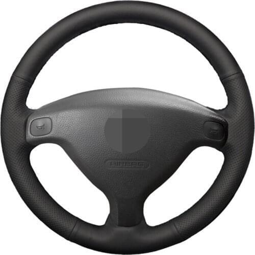 Black PU Artificial Leather Hand-stitched Car Steering Wheel Cover For Buick Sail Opel Astra G H 1998-2007 Opel Accessories