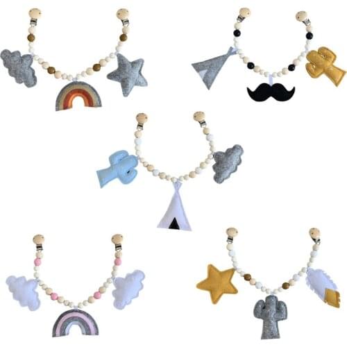 Baby Pacifier Clip Chain Pram Mobile Rattle Stroller Bed Bell Nipple Leash Strap