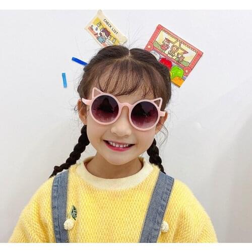 Kids Fashion Sunglasses Boys Girls Brand Cat Eye Children Glasses UV400 Lens Baby Sun Glasses Cute Eyewear Shade Driver Goggles